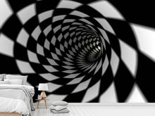 Load image into Gallery viewer, Photo Wallpaper Abstract Tunnel Black & White