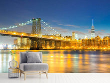 Load image into Gallery viewer, Photo Wallpaper Brooklyn Bridge At Night