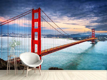 Load image into Gallery viewer, Photo Wallpaper The Golden Gate Bridge At Sunset