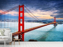 Load image into Gallery viewer, Photo Wallpaper The Golden Gate Bridge At Sunset
