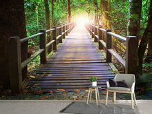 Load image into Gallery viewer, Photo Wallpaper The Bridge In The Forest