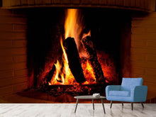 Load image into Gallery viewer, Photo Wallpaper Fire In The Chimney