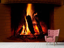 Load image into Gallery viewer, Photo Wallpaper Fire In The Chimney