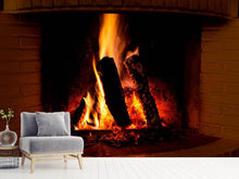 Load image into Gallery viewer, Photo Wallpaper Fire In The Chimney