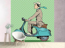 Load image into Gallery viewer, Photo Wallpaper Pop Art Vespa Driver
