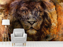 Load image into Gallery viewer, Photo Wallpaper Portrait Of A Lion