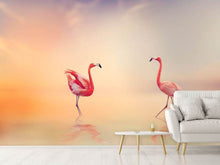 Load image into Gallery viewer, Photo Wallpaper Romantic Flamingos