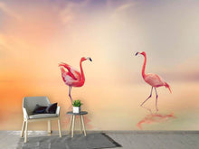 Load image into Gallery viewer, Photo Wallpaper Romantic Flamingos