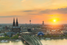 Load image into Gallery viewer, Photo Wallpaper Skyline Cologne At Sunset