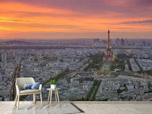 Load image into Gallery viewer, Photo Wallpaper Paris Skyline At Sunset