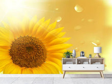 Load image into Gallery viewer, Photo Wallpaper Sunflower in Morning dew