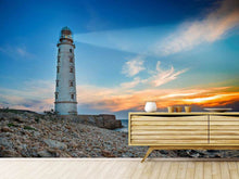 Load image into Gallery viewer, Photo Wallpaper Sunset At The Lighthouse