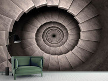 Load image into Gallery viewer, Photo Wallpaper Stone Spiral Staircase