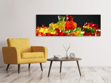 Load image into Gallery viewer, Panoramic Canvas Print Colorful gummy bears