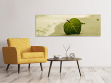 Load image into Gallery viewer, Panoramic Canvas Print Beach leaf