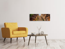 Load image into Gallery viewer, Panoramic Canvas Print stone stairs