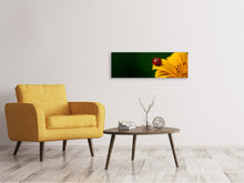 Load image into Gallery viewer, Panoramic Canvas Print Ladybug on the sunflower