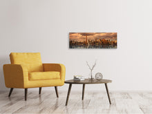 Load image into Gallery viewer, Panoramic Canvas Print Toronto at dusk