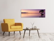 Load image into Gallery viewer, Panoramic Canvas Print Sunset on the tree in the water