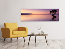 Load image into Gallery viewer, Panoramic Canvas Print Sunset on the tree in the water