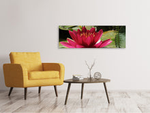 Load image into Gallery viewer, Panoramic Canvas Print Water lily in red