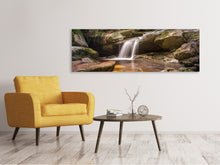 Load image into Gallery viewer, Panoramic Canvas Print Little waterfall