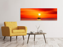 Load image into Gallery viewer, Panoramic Canvas Print A fisherman in the sunset