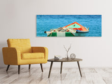 Load image into Gallery viewer, Panoramic Canvas Print A fishing boat