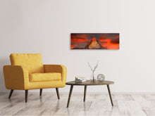 Load image into Gallery viewer, Panoramic Canvas Print Mountains of Switzerland at sunset