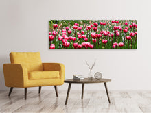 Load image into Gallery viewer, Panoramic Canvas Print Wild tulip field