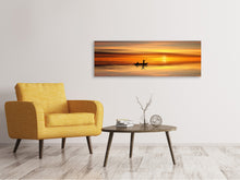 Load image into Gallery viewer, Panoramic Canvas Print Romantic sunset on the sea