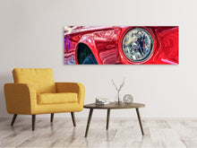Load image into Gallery viewer, Panoramic Canvas Print Red vintage car
