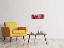 Load image into Gallery viewer, Panoramic Canvas Print Red vintage car