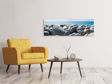 Load image into Gallery viewer, Panoramic Canvas Print Beach stones