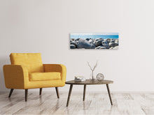 Load image into Gallery viewer, Panoramic Canvas Print Beach stones