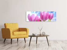 Load image into Gallery viewer, Panoramic Canvas Print Tulips in nature