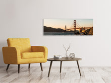 Load image into Gallery viewer, Panoramic Canvas Print At the Golden Gate Bridge