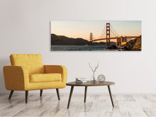 Load image into Gallery viewer, Panoramic Canvas Print At the Golden Gate Bridge