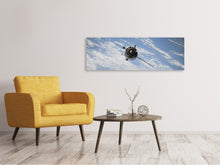 Load image into Gallery viewer, Panoramic Canvas Print A satellite above the clouds