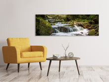 Load image into Gallery viewer, Panoramic Canvas Print Relaxation at the waterfall 2