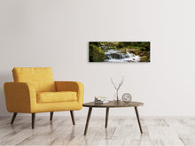 Load image into Gallery viewer, Panoramic Canvas Print Relaxation at the waterfall 2