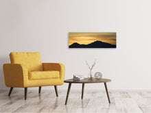 Load image into Gallery viewer, Panoramic Canvas Print The sunrise in the mountains
