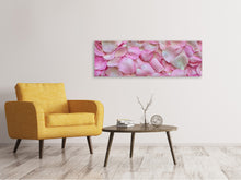 Load image into Gallery viewer, Panoramic Canvas Print Rose petals in pink 2