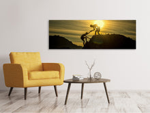 Load image into Gallery viewer, Panoramic Canvas Print Climbing in the mountains