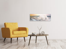 Load image into Gallery viewer, Panoramic Canvas Print The polar bear and the sea