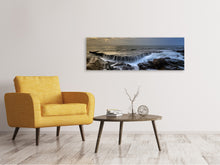 Load image into Gallery viewer, Panoramic Canvas Print Evening mood at the sea