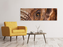 Load image into Gallery viewer, Panoramic Canvas Print The look of the elephant
