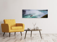 Load image into Gallery viewer, Panoramic Canvas Print Action at the waterfall