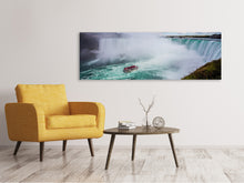 Load image into Gallery viewer, Panoramic Canvas Print Action at the waterfall