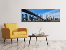 Load image into Gallery viewer, Panoramic Canvas Print Brooklyn Bridge in sunshine